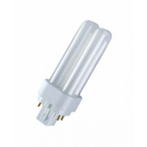 Osram DULUX D/E Lampada Fluorescente Compatta 18 W G24q-2 Bianco Caldo 830, Dimmerabile, Durata 20.000 ore, Indice Ra ≥ 80