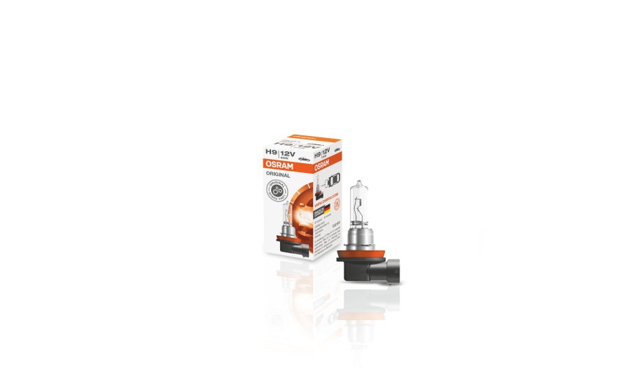 Osram H9 Lampada Alogena 12V 65W - Confezione Singola, Qualità OEM