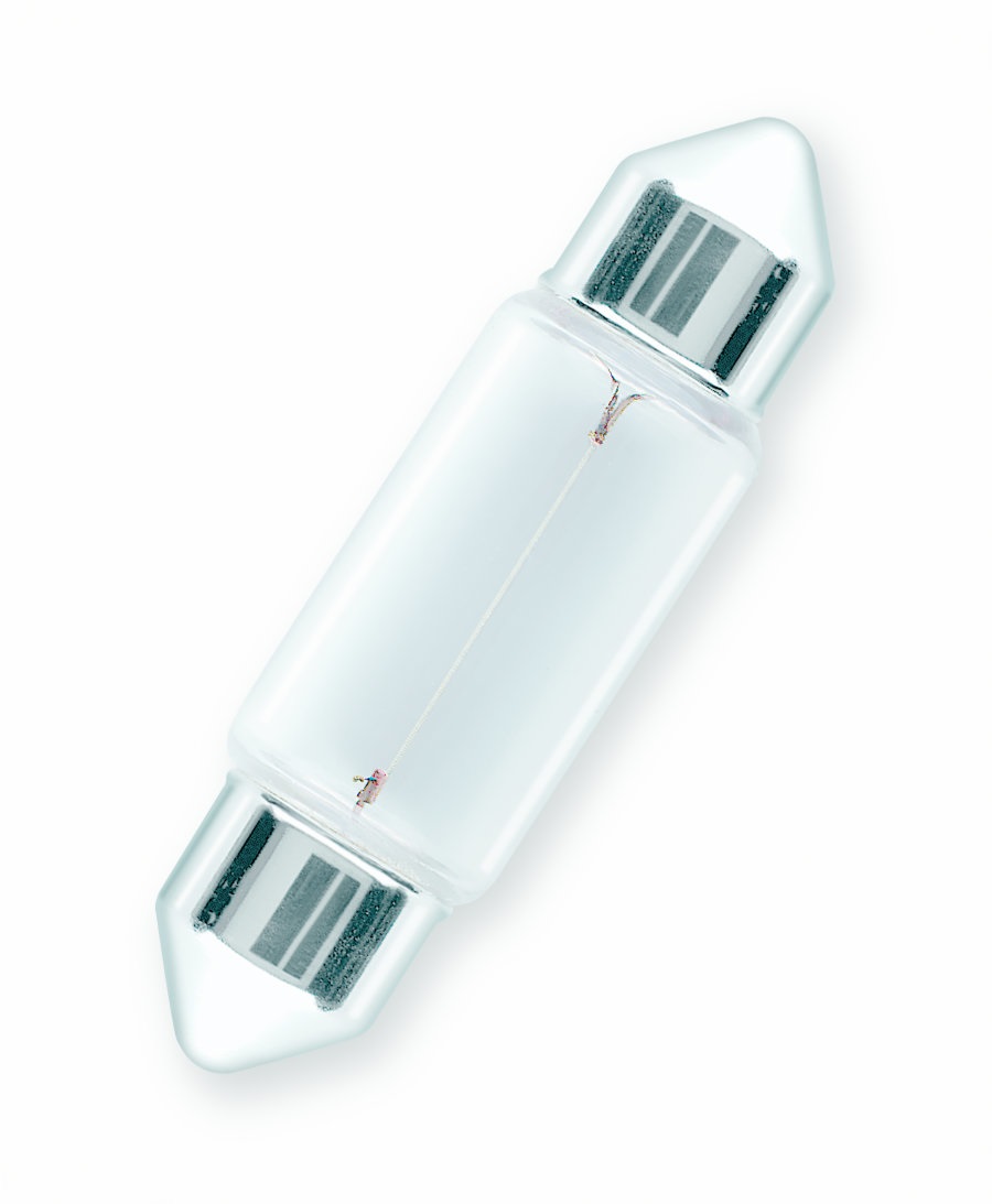 OSRAM 6411 Lampadina a Incandescenza per Auto, Attacco SV8.5-8, 12V, 10W, Set da 10