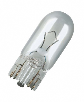 OSRAM Lampadina Alogena 12V 5W W2.1x9.5d 2825-02B - Blister Doppio, Compatibile con ABARTH, ALFA ROMEO, AUDI, BMW