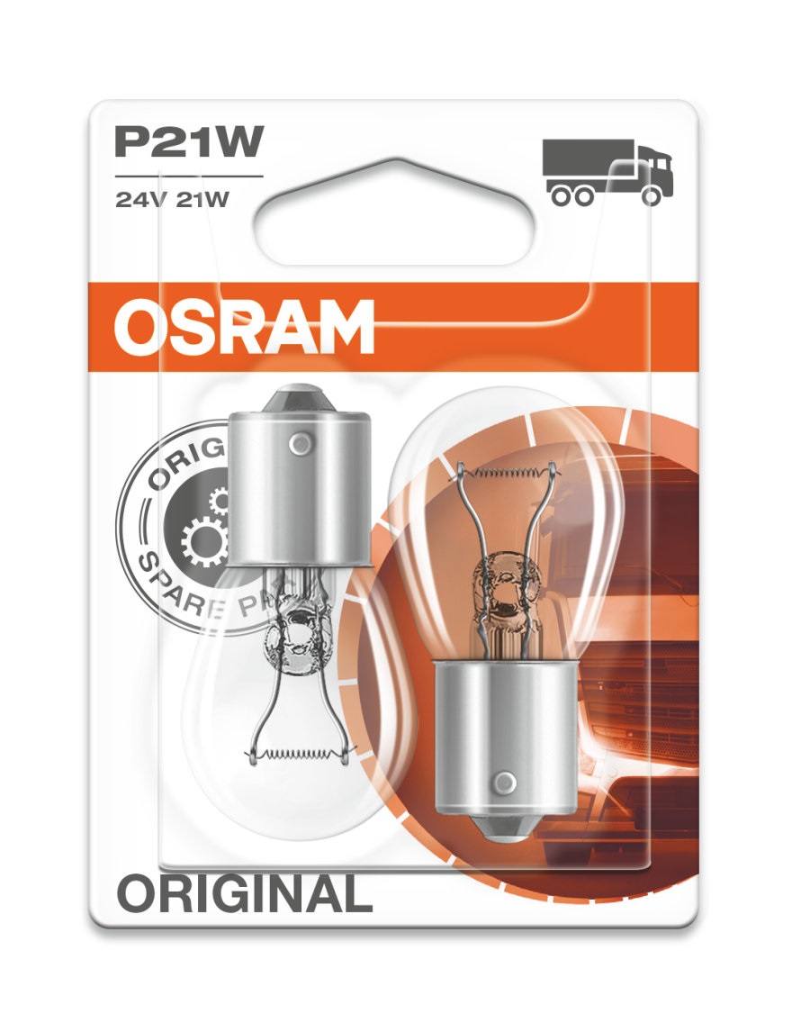 Osram P21W Lampadina per Auto BA15s 21W 24V - Qualità Originale
