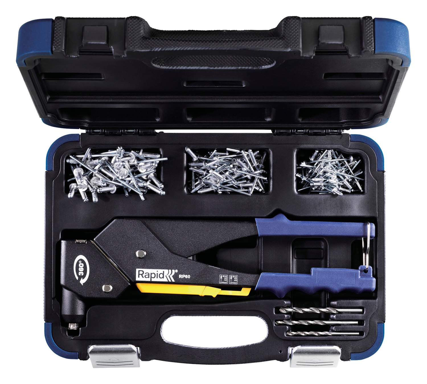 Rapid Pinza Rivettatrice RP60 MULTI - Ugello Universale, Parti Metalliche Rinforzate, Testa Rotante a 360°, 3 Anni di Garanzia