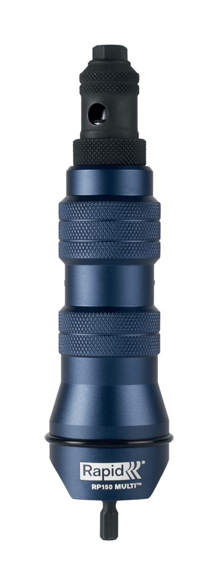 RAPID RP150 MULTI Adattatore per Trapano-Avvitatore - Fissaggio Rivetti a Strappo 3,2-4,8 mm, 465 g, Blu