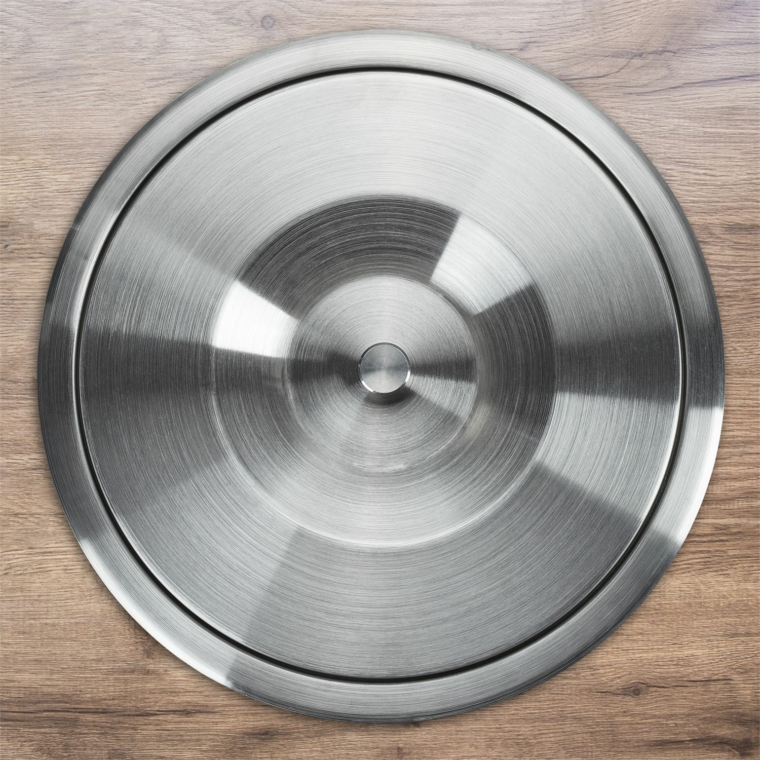 Relaxdays Cestino da Incasso per Cucina in Acciaio Inox 8L con Coperchio per Rifiuti Organici - Dimensioni HxD 25 x 27 cm, Argento