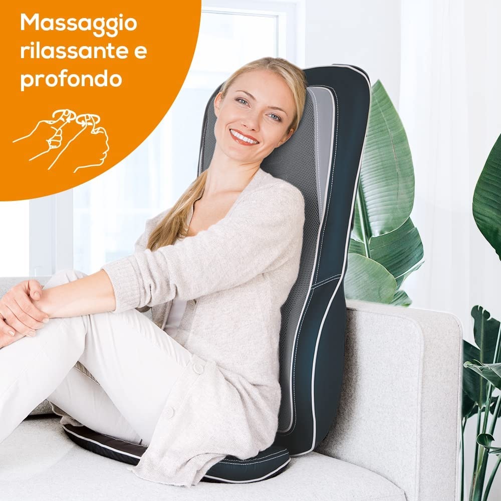 Beurer MG 315 Cuscino Massaggiante 3-in-1 Shiatsu per Schiena e Collo con 3 Programmi Automatici