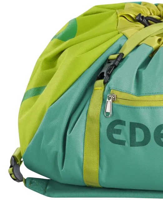 EDELRID Drone II Zaino Porta Corda Unisex - Spazioso, Verde, Adatto a Corde fino a 80m, con Cinghie e Tasca Esterna