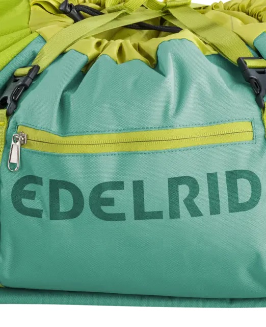 EDELRID Drone II Zaino Porta Corda Unisex - Spazioso, Verde, Adatto a Corde fino a 80m, con Cinghie e Tasca Esterna