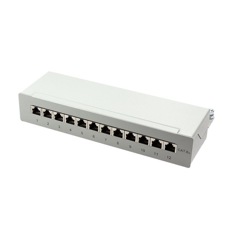 LogiLink NP0019 Patch Panel CAT6A 12 Porte Grigio - Escritorio Protetto