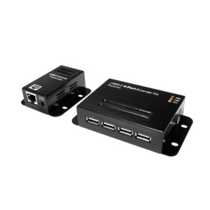 LogiLink UA0252 Extender USB 2.0 fino a 50 m con Hub a 4 Porte, PoE, Nero