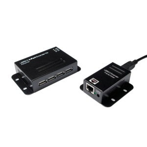 LogiLink UA0252 Extender USB 2.0 fino a 50 m con Hub a 4 Porte, PoE, Nero