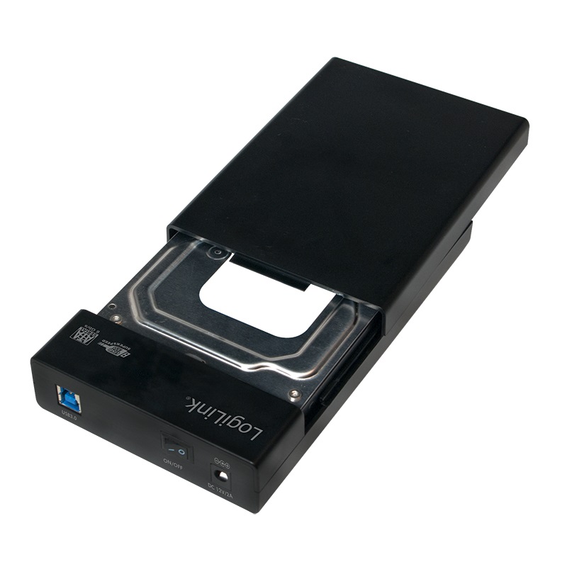 LogiLink UA0276 - Custodia Protettiva USB 3.0 per Hard Disk SATA da 3,5 pollici, Colore Nero