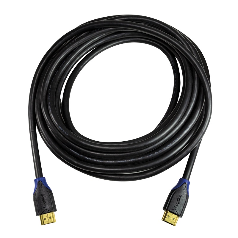 LogiLink Cavo HDMI High Speed 2m con Ethernet - Supporto 4K e 3D, Connettori Placcati Oro
