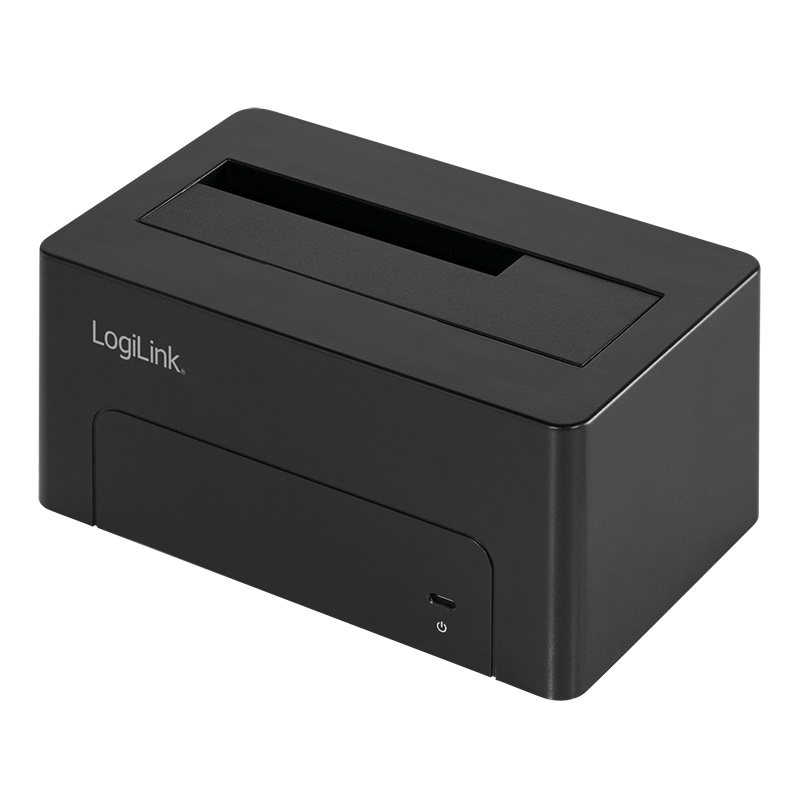 LogiLink QP0027 Docking Station per Dischi Rigidi SATA da 2,5'' e 3,5'' con USB 3.1 Gen 2 Type-C - Nero