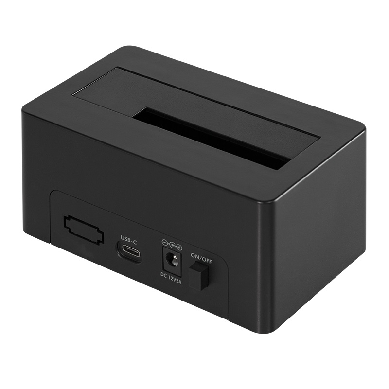LogiLink QP0027 Docking Station per Dischi Rigidi SATA da 2,5'' e 3,5'' con USB 3.1 Gen 2 Type-C - Nero