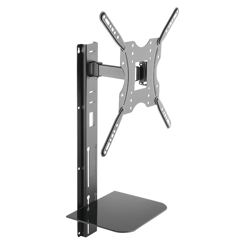 LogiLink BP0048 Supporto da Parete per TV a Schermo Piatto 139,7 cm (55 pollici) in Acciaio Inossidabile - Capacità 30 kg, Inclinazione e Rotazione Regolabili