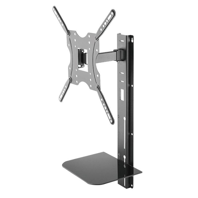 LogiLink BP0048 Supporto da Parete per TV a Schermo Piatto 139,7 cm (55 pollici) in Acciaio Inossidabile - Capacità 30 kg, Inclinazione e Rotazione Regolabili
