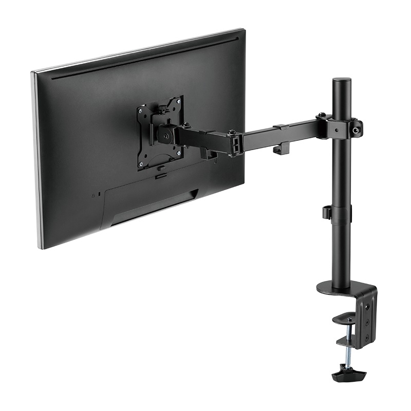 LogiLink BP0097 - Supporto da scrivania in alluminio per monitor 17-32 pollici con rotazione a 360° e braccio di 454 mm