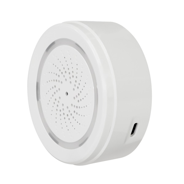 LogiLink SH0110 - Sirena di allarme Wi-Fi Smart Home 90 dB, controllabile tramite app, compatibile con Tuya, Amazon Alexa e Google Home