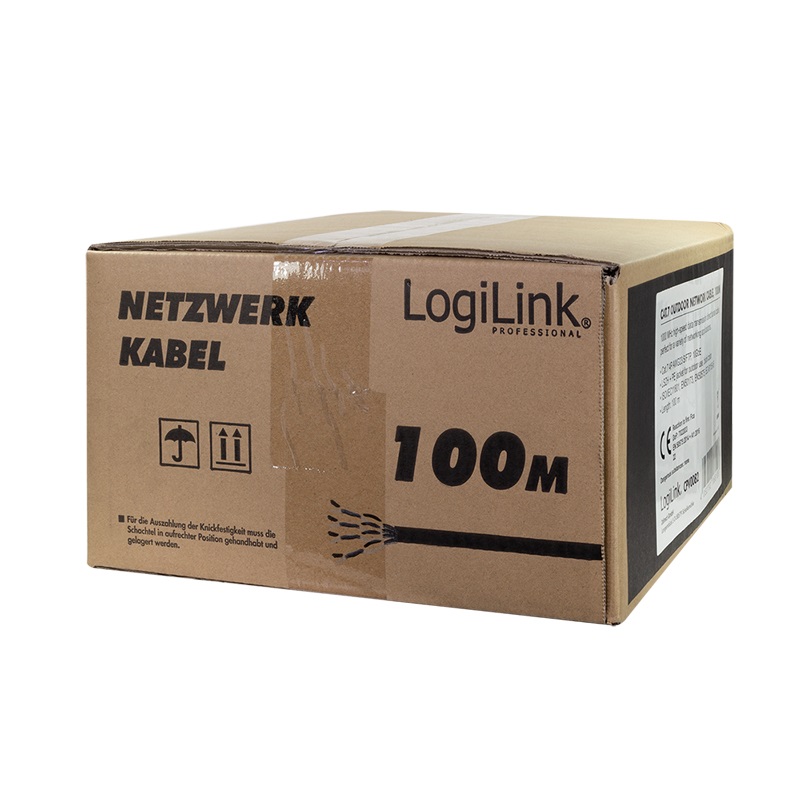 LogiLink CPV0082 Cavo di Rete S/FTP Cat7 100 m Nero/Rosa