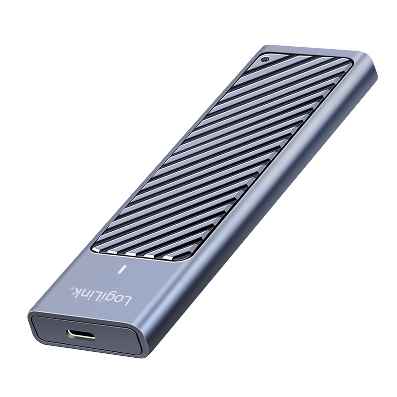 LogiLink Alloggiamento Esterno SSD M.2 NVMe/SATA USB 3.2 Gen 2x2 fino a 20 Gbps - Grigio