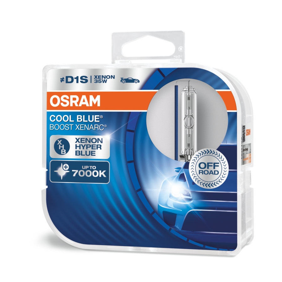 Osram Xenarc Cool Blue Boost D1S 35W 3200lm 7000K Set di 2 Lampadine per Auto OFFROAD