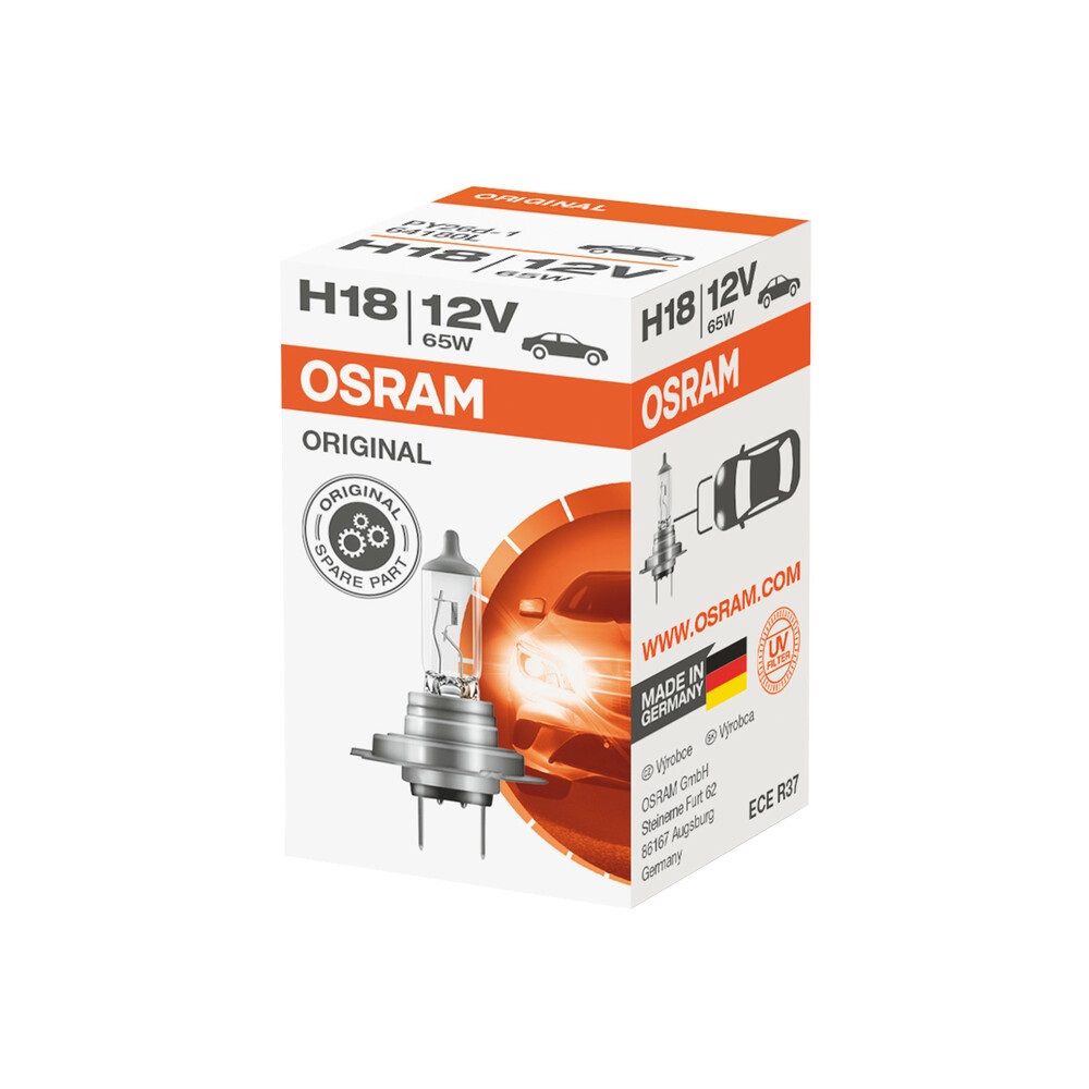 OSRAM 64180L Lampadina Alogena H18 per Proiettori Auto - 12V 55W