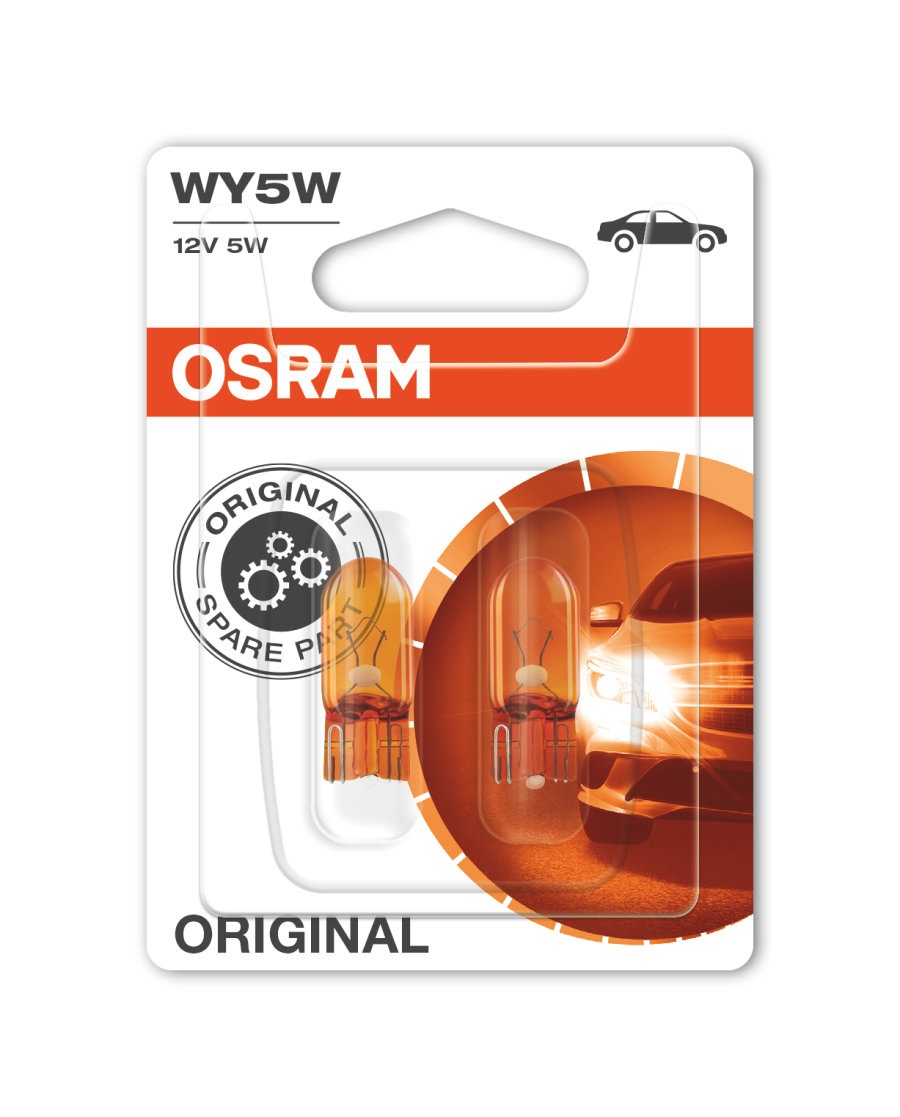 OSRAM STANDARD 2827 WY5W 5W 12V Lampadina Auto W2.1x9.5d