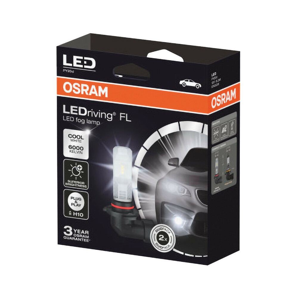 Osram LEDriving FL 9745CW Fendinebbia H10 12V Set di 2 Lampade LED Bianco Freddo 6000K