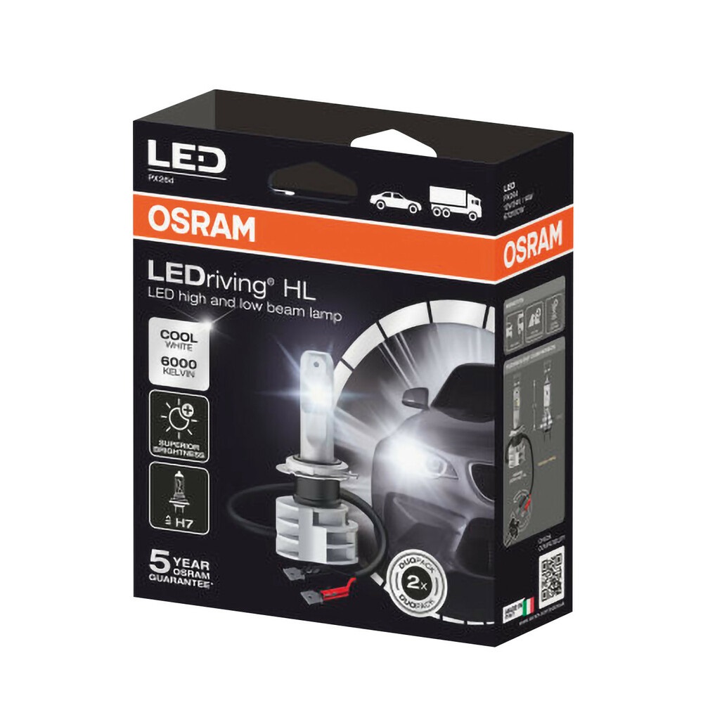OSRAM LEDriving HL H7 Gen2 - Proiettore Led Off-Road, 6000K, Bianco Freddo, Confezione da 2