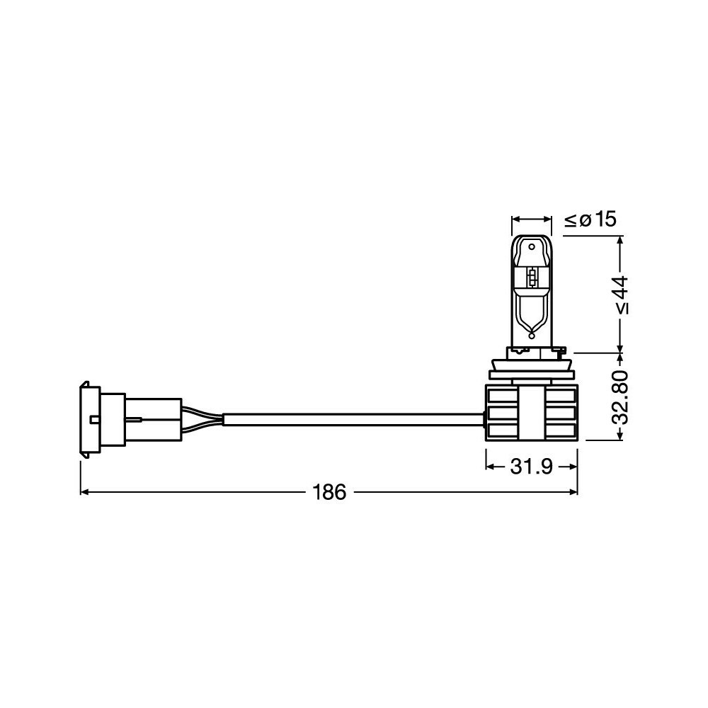 Osram LEDriving HL 67211CW - Lampadina LED H11 12/24V Bianco Freddo 6000K - Set di 2 con Dissipatore Passivo