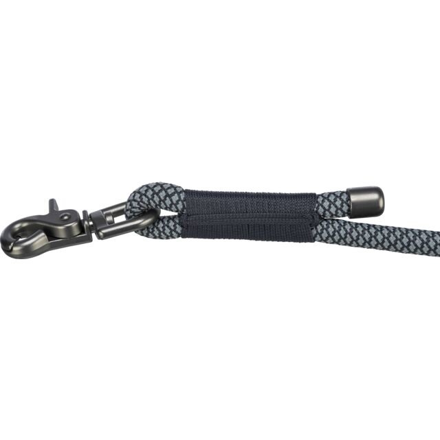 TRIXIE V-Linea Soft Rope Guinzaglio Regolabile 2m/10mm Nero/Grigio per Cani di Taglia Media e Grande