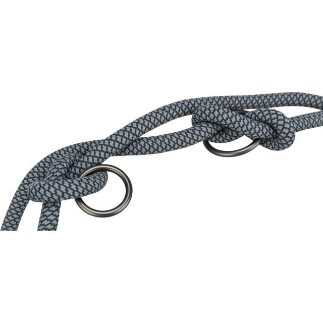 TRIXIE V-Linea Soft Rope Guinzaglio Regolabile 2m/10mm Nero/Grigio per Cani di Taglia Media e Grande