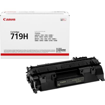 Canon 719H Cartuccia Toner Originale Nero - Alta Capacità, 6400 Pagine