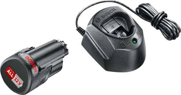 Bosch Home & Garden 1600A01L3D Starter Set 12V - Batteria Agli Ioni di Litio 1,5 Ah e Caricabatteria con Ricarica Rapida