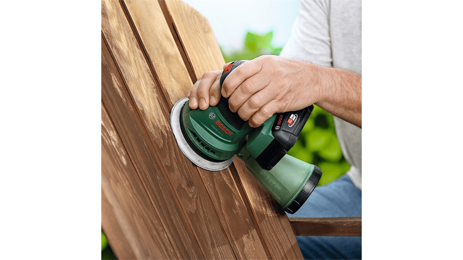 Bosch EasyOrbit 18V-10 - Levigatrice Rotoorbitale a Batteria 2.0Ah per Superfici in Legno e Verniciate
