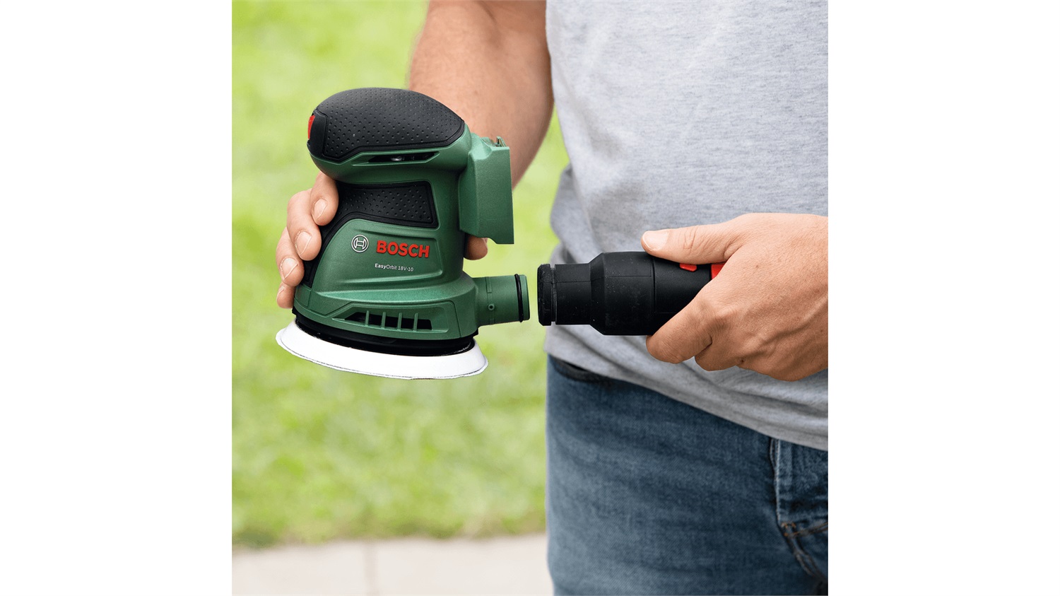 Bosch EasyOrbit 18V-10 - Levigatrice Rotoorbitale a Batteria 2.0Ah per Superfici in Legno e Verniciate