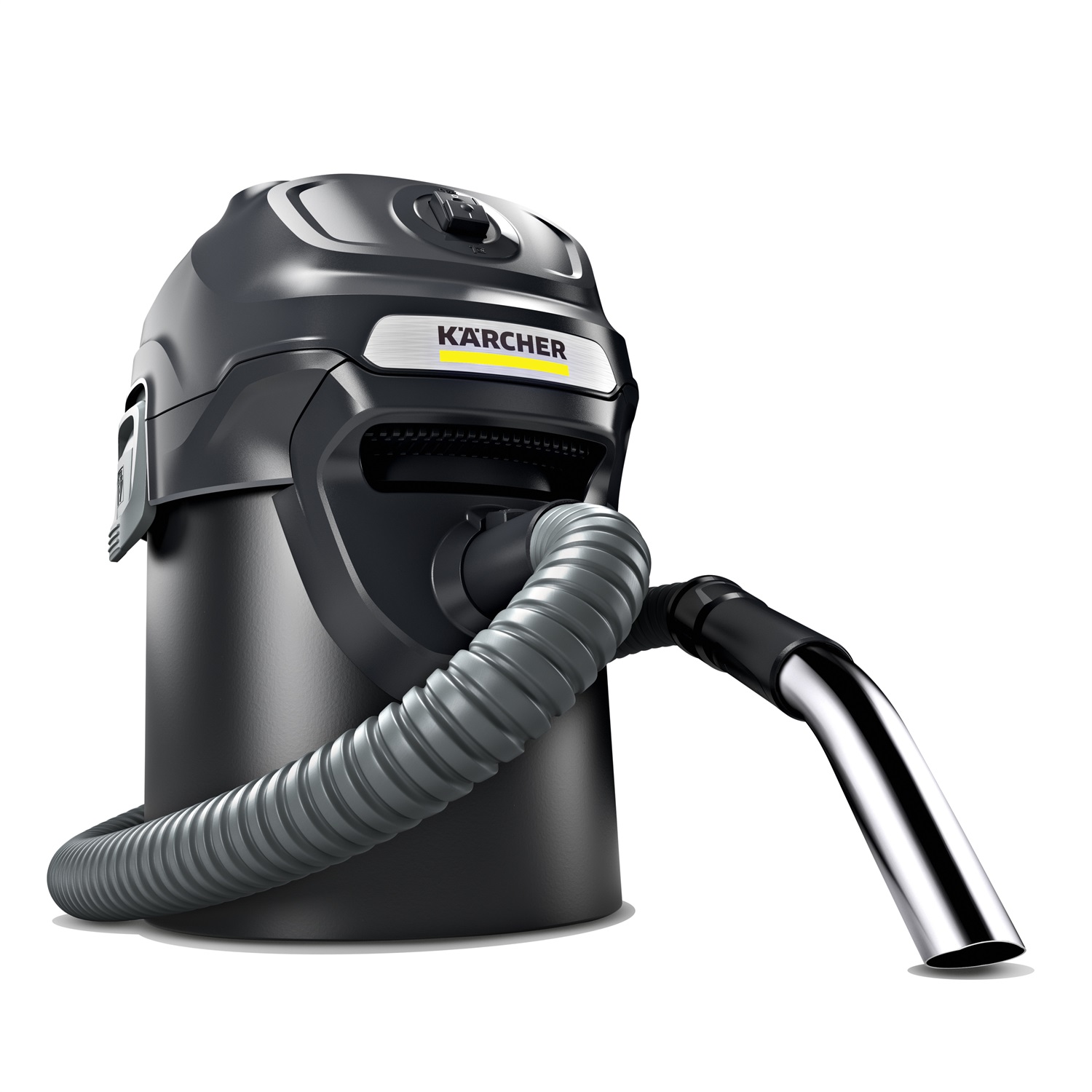 Kärcher AD 2 Aspirapolvere e Aspiracenere Ignifugo 600W, Capacità 14L, Scuoti Filtro, Nero