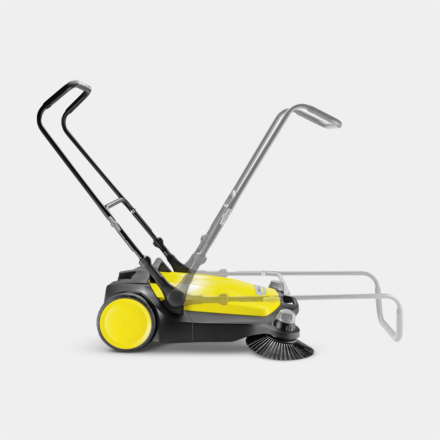 Kärcher S 6 Twin - Spazzatrice manuale a spinta con 2 spazzole laterali, contenitore da 38 l, larghezza di lavoro 860 mm, ergonomica e autoportante