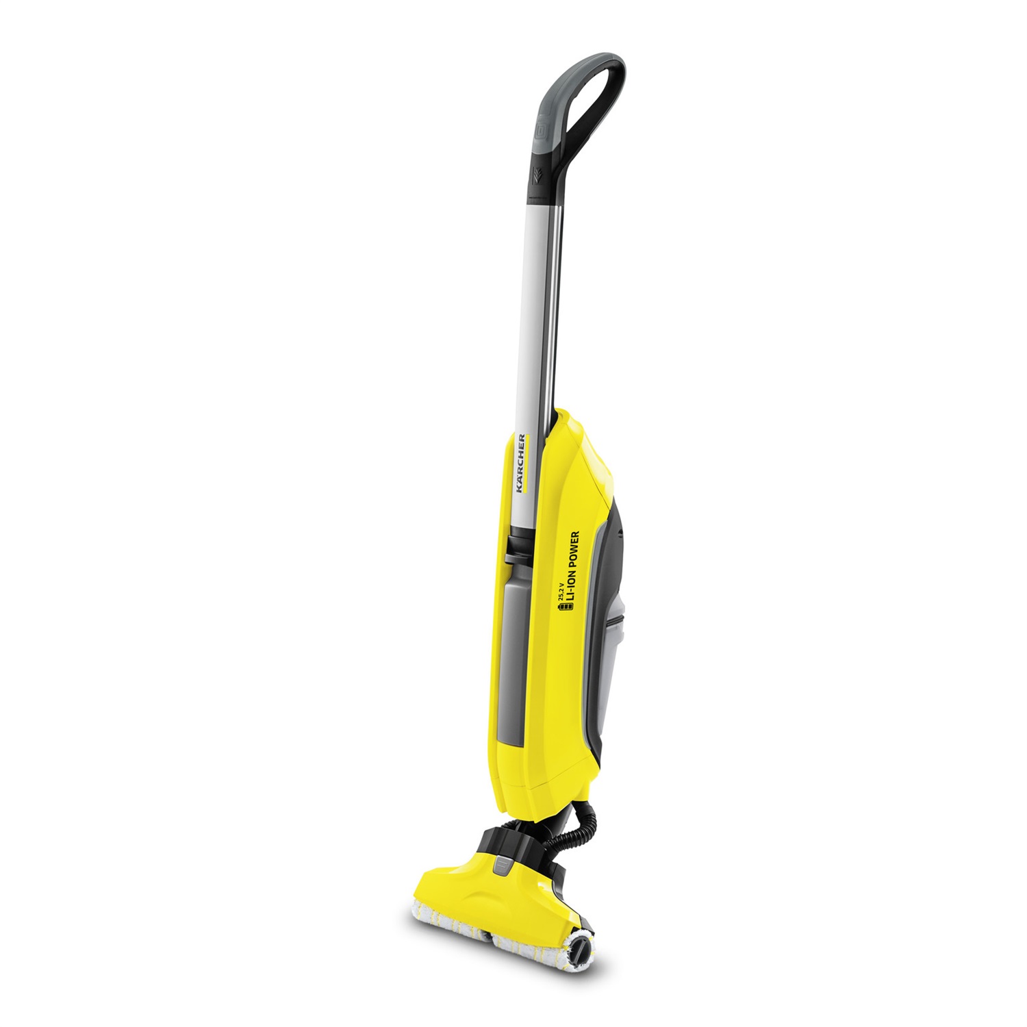 Kärcher FC 5 Cordless - Lavasciuga Pavimenti 2 in 1, Aspirapolvere a Bastone Senza Sacchetto, Nero, Argento, Giallo, Autonomia Fino a 20 Minuti