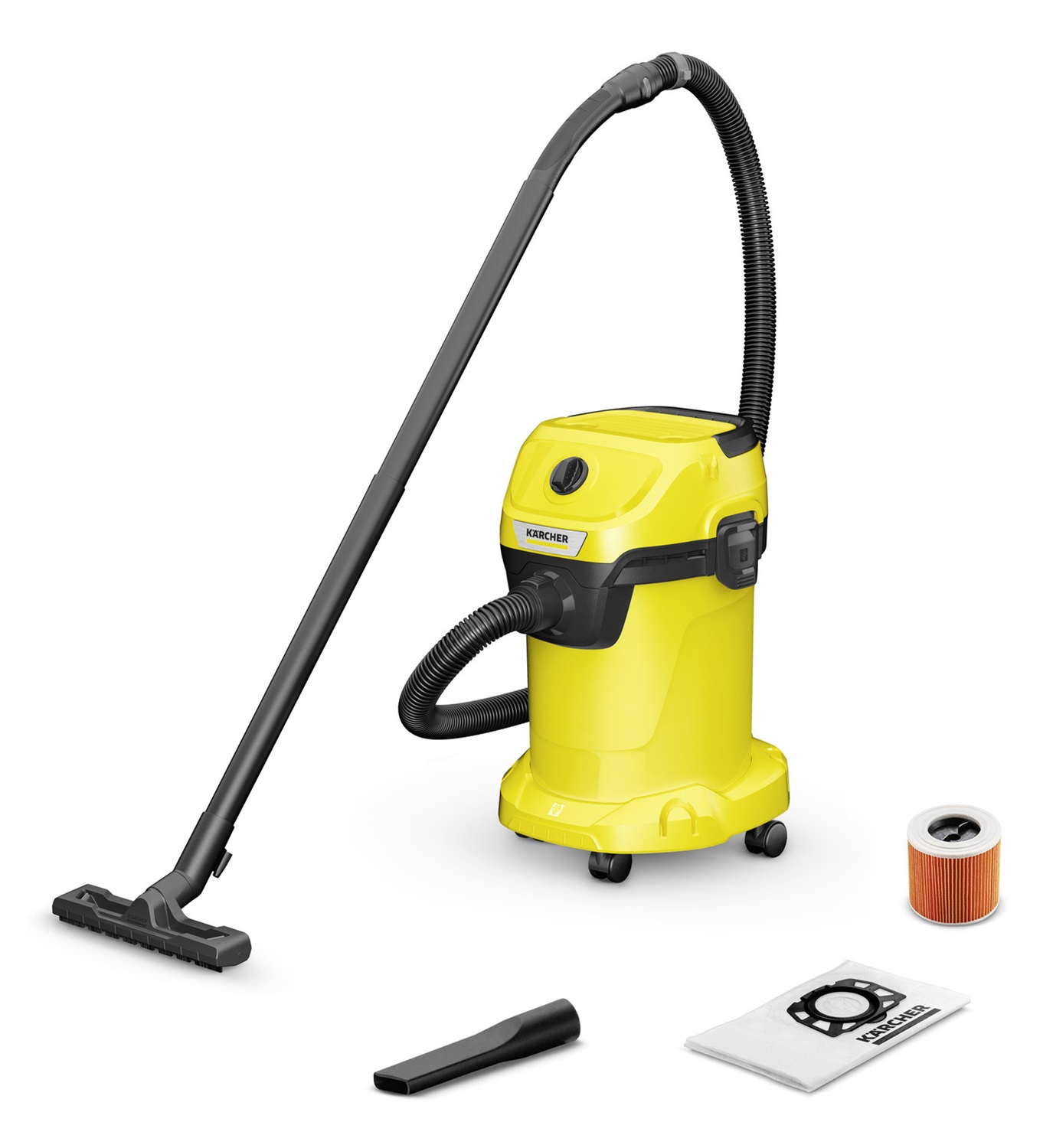 Karcher Aspiratore Solid e Liquidi WD 3 V-19/4/20 - 1000W, 19L, Filtro a Cartuccia