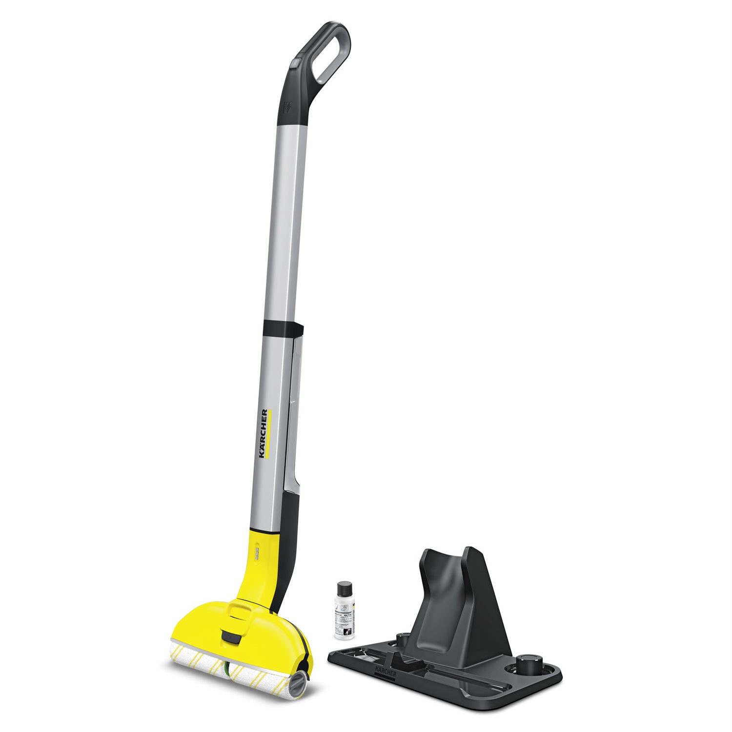 Kärcher EWM 2 Lavapavimenti Cordless 3 in 1 - Lava, Asciuga, Aspira, Adatto a Tutti i Tipi di Pavimenti, Colore Giallo/Grigio