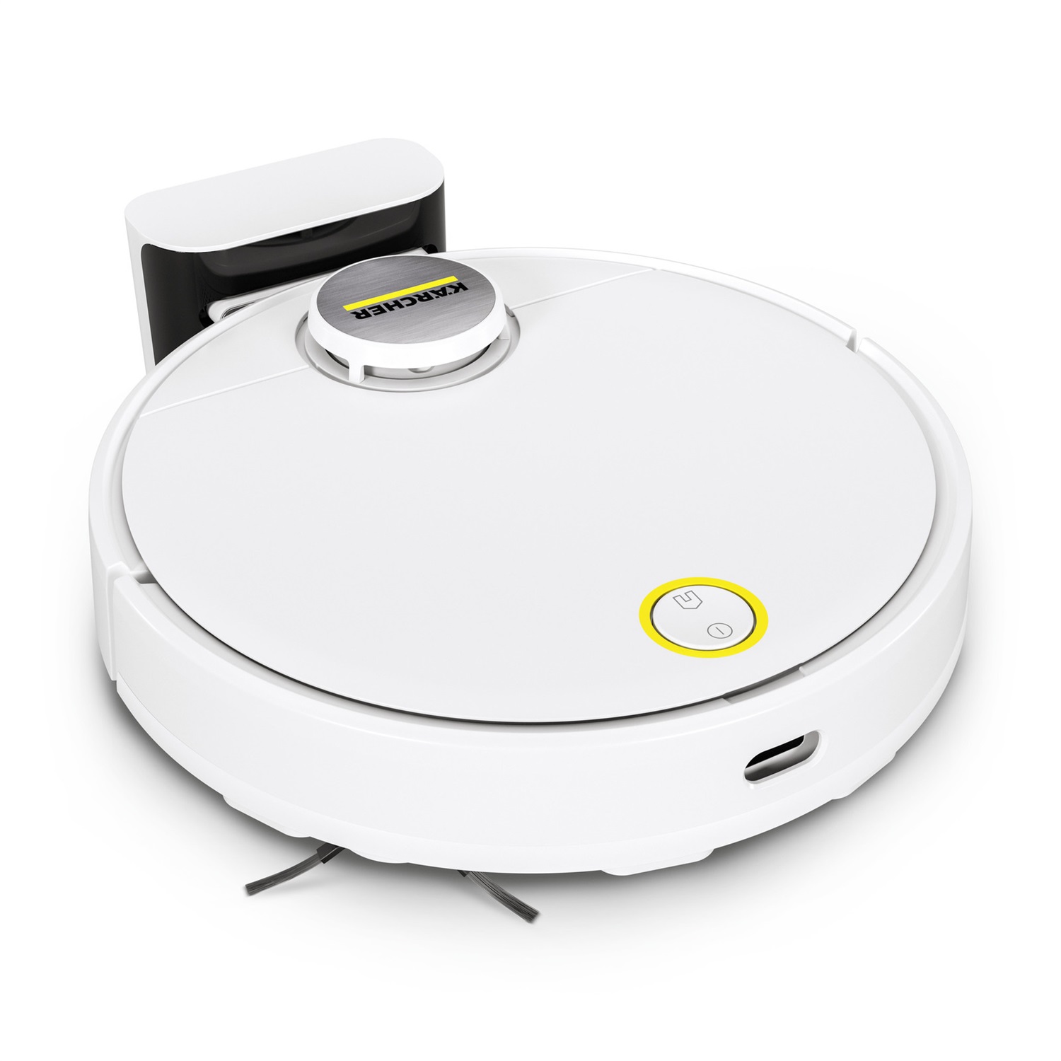Kärcher RCV 3 Aspirapolvere Robot e Lavapavimenti - Senza Sacchetto, Bianco, 0,5 L, Navigazione Laser LiDAR, Controllo tramite App, 2500 Pa, Autonomia di 120 min