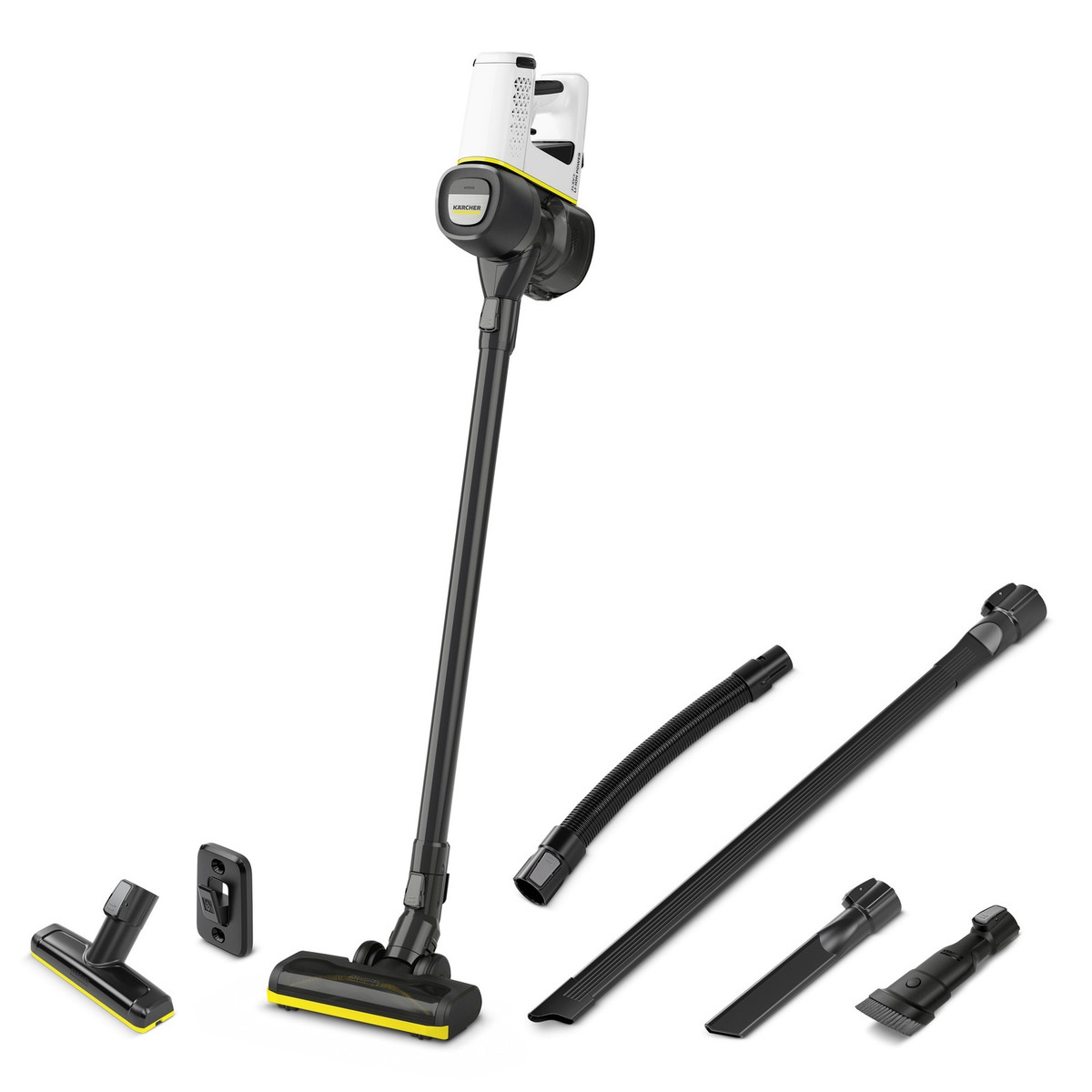 Kärcher VC 4 Aspirapolvere Cordless 2 in 1 Senza Sacco, Nero e Bianco, Secco, Ciclonico, 0.65l, 21.6V