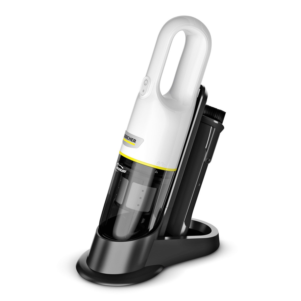 Kärcher CVH 3 Plus Aspirapolvere Portatile Senza Filo Nero e Bianco - Bagless, Capacità 0,15l, Peso 0,6kg, Batteria 7,2V