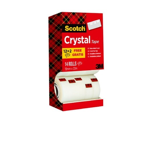 Scotch® Nastro adesivo Crystal Trasparente 19 mm x 33 m - Finitura Lucida, Adesione Istantanea, Value Pack 12 2