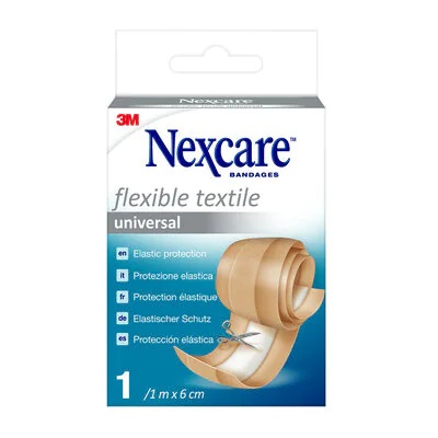 Nexcare Cerotto in Tessuto Flessibile Universale 1m x 6cm - Protezione Elastico per Ferite