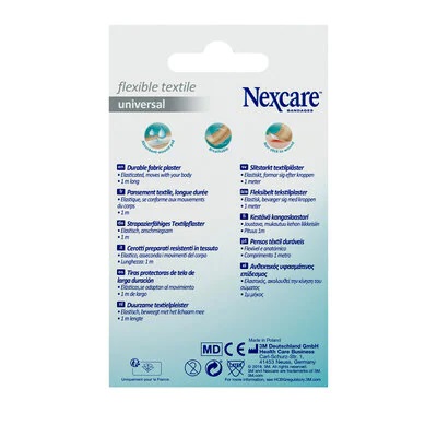 Nexcare Cerotto in Tessuto Flessibile Universale 1m x 6cm - Protezione Elastico per Ferite