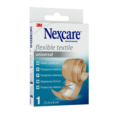 Nexcare Cerotto in Tessuto Flessibile Universale 1m x 6cm - Protezione Elastico per Ferite