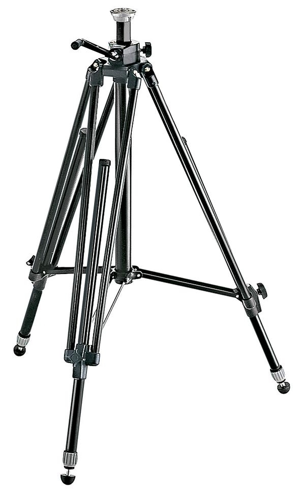 Manfrotto 028B Triman Treppiede a 2 Sezioni in Alluminio per Fotocamera, Nero - Safety Payload UNI