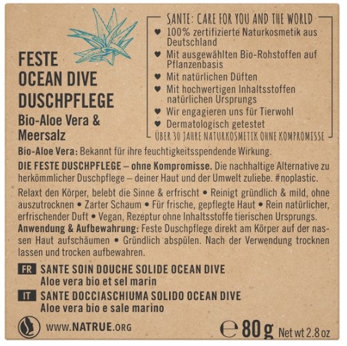 Sante Sapone Solido Doccia Ocean Dive 80 g